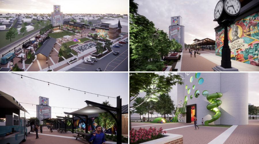 Various pictures of the Rose District Master Plan