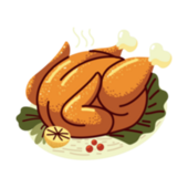 CGI of a cooked turkey