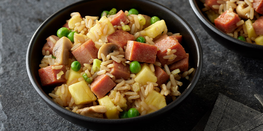 A bowl of Spam Fried Rice