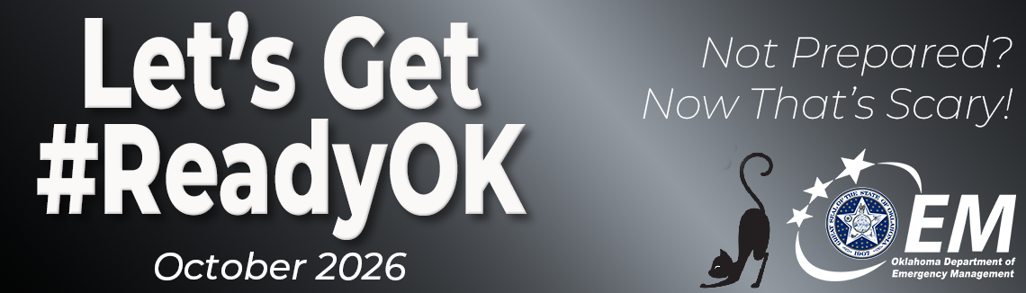Let's Get #ReadyOK, October 2026. Not Prepared? Now That's Scary! Logo, OEM.