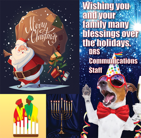 Wishing you and your family many blessings over the holidays from the DRS Communications staff.