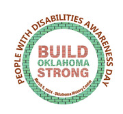 People with Disability Awareness Day logo. Event is March 5, 2024 at Oklahoma History Center.