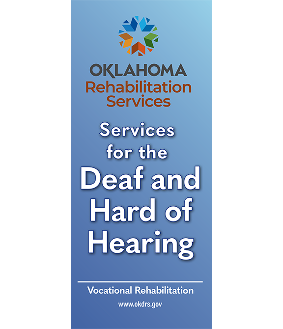 Cover of the Services for the Deaf and Hard of Hearing Brochure trifold.