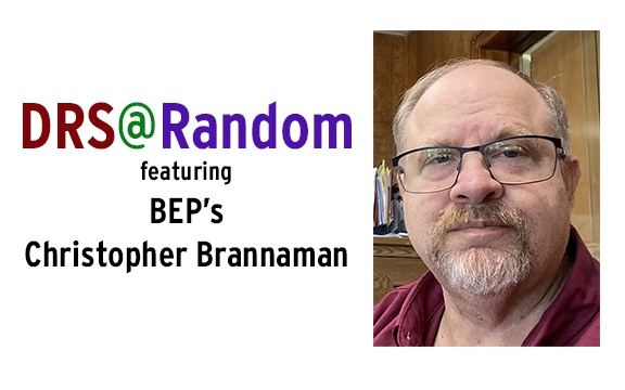 Man's photo with words DRS @ Random featuring Christopher Brannaman. 