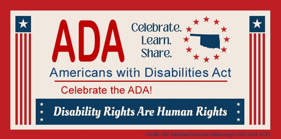 ADA celebration logo.
