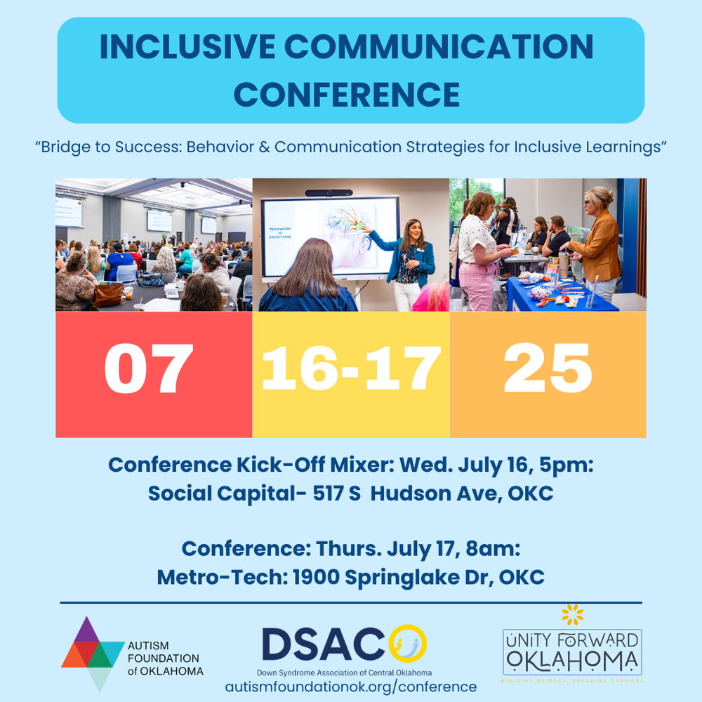 flyer, inclusive communication conference, details in paragraph below