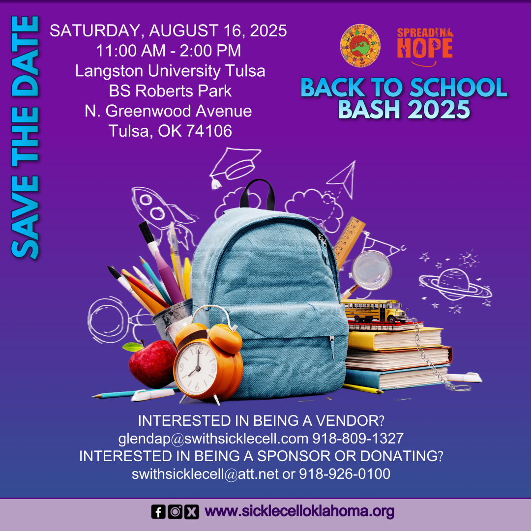 flyer, Spreading Hope 2025 Back to School Bash, details in paragraph below
