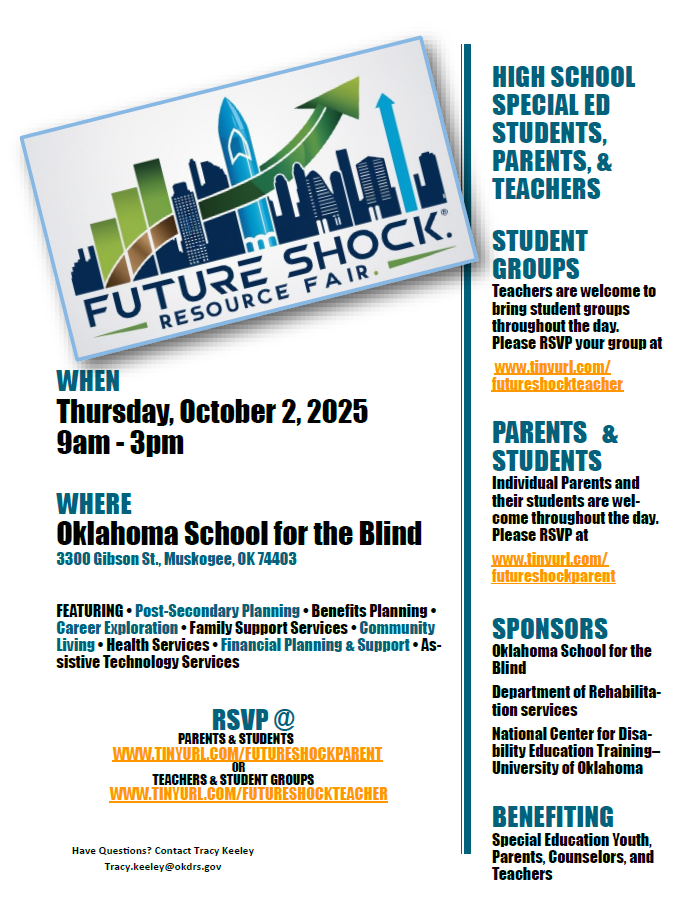 flyer, Future Shock Resource Fair, details in paragraph below