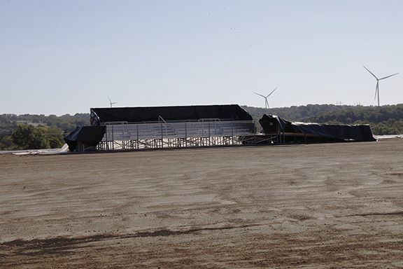 Visitor's bleachers at OSB football field.