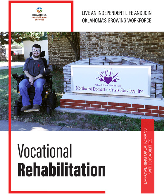 Front cover of vocational rehabilitation brochure.
