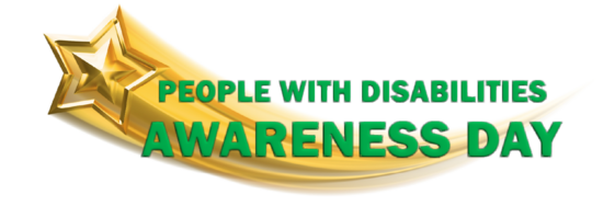 Shooting star with words "People with Disabilities Awareness Day."