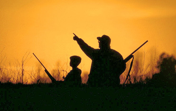 father son hunting 