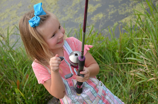 girl fishing foster families