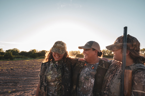 female dove hunting friends