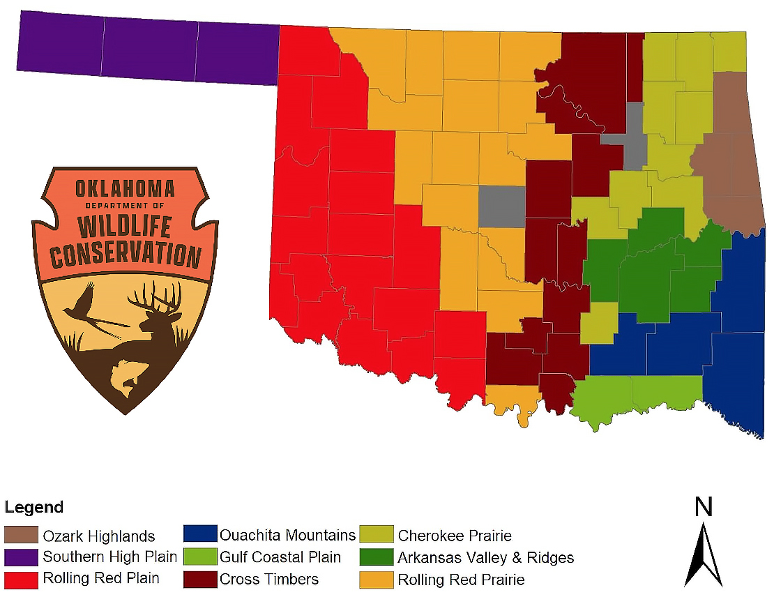 Figure 2: Quail roadside survey ecoregions.