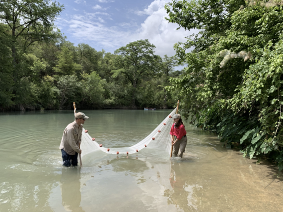 Students participate in streams project with their Hutton Junior Fisheries Biology Program mentor.