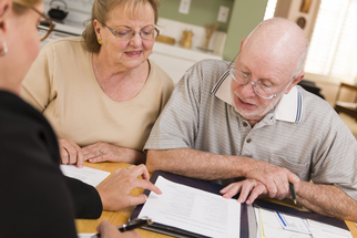 Seniors consult with care coordinator