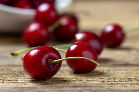 Photo of fresh cherries