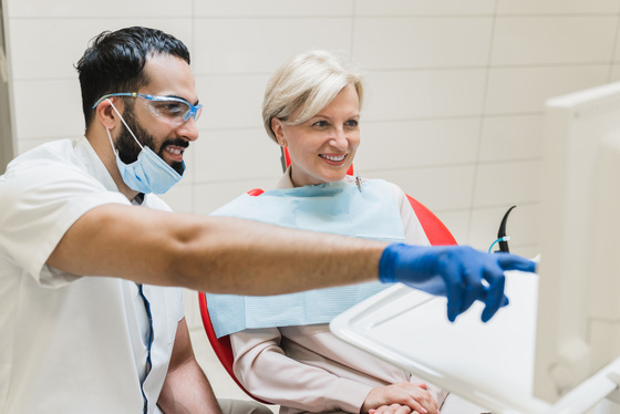 Photo of a patient in a dentist's office