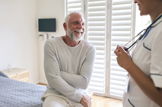 Photo of a patient with doctor