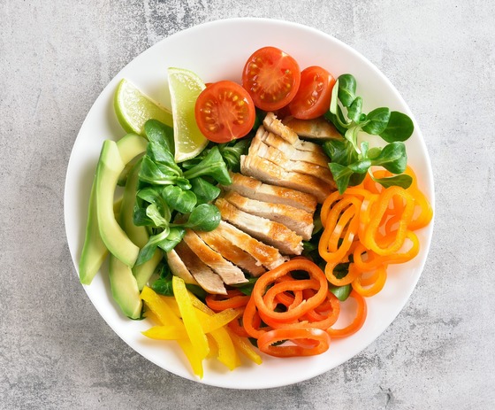 Photo of a healthy plate of food