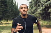 Photo of a man jogging