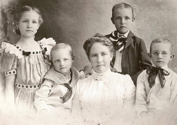 Addie Drummond and her children
