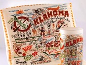 Oklahoma embroidered pillow