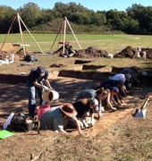 OU Students excavating at Spiro Mounds Archaeological Center