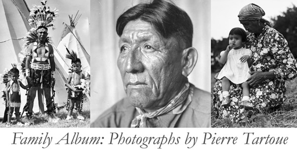 photographs of pierre tartoue, indigenous family, man and mother holding a child