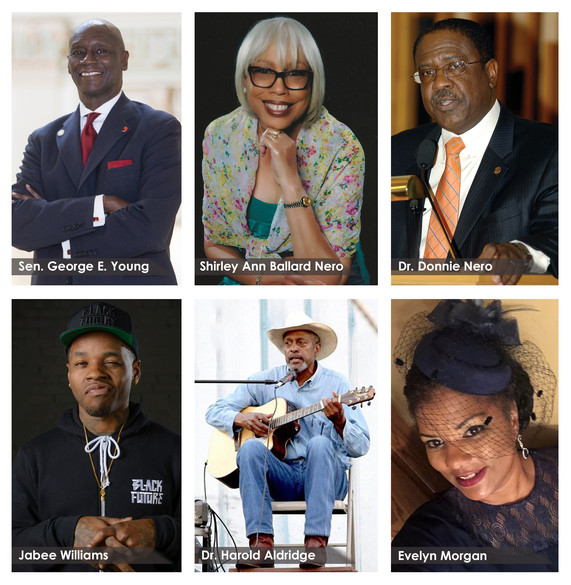 A collage of Juneteenth speakers and performers