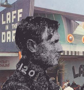 A collage of the LAFF Fun house and a mug shot of Elmer McCurdy