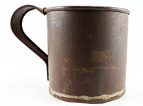 Civil War Coffee Cup, rusty metal cup
