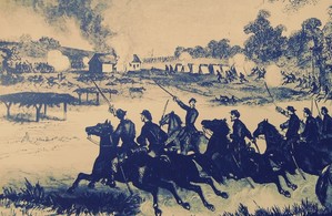 Harpers Weekly engraving of the Battle of Honey Springs