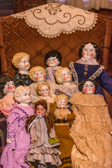 porcelain headed dolls at the Fred and Addie Drummond Home