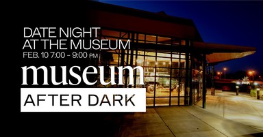 a banner depicting the Cherokee Strip Museum at night and the words: Museum After Dark: Date Night