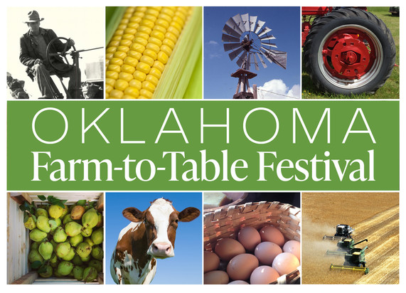 A collage of images depicting fields, harvesting, produce, animals and farmers with the words "Farm-to-Table Festival"