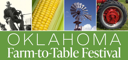 A collage of images depicting fields, harvesting, produce, animals and farmers with the words "Farm-to-Table Festival"