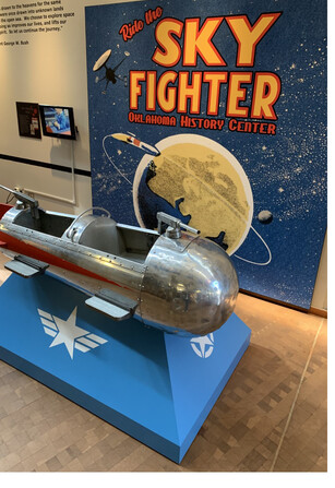 The "Sky Fighter" amusement ride installed as a part of the OHC's "Taking Flight" exhibit