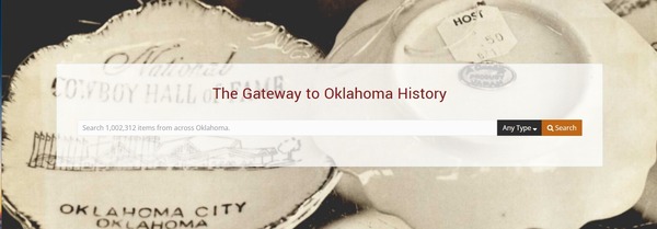 A banner from the search engine for The Gateway to Oklahoma History