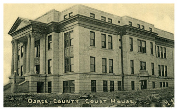 Osage County Courthouse in Pawhuska, 1915 (5485, Mat Duhr Collection, Oklahoma Historical Society Collection).