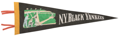 An image of a felt pennant of the New York Black Yankees