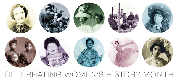 10 images of Oklahoma Women for a feature on Women's History Month including Drusilla Dunjee, Kate Barnard, Maria Tallchief and others