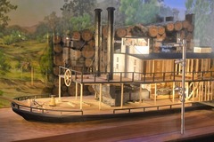 A model of the Steamboat Heroine at the Fort Towson Historic Site