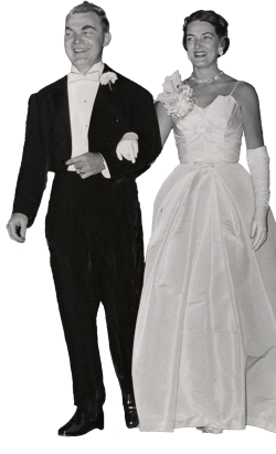Oklahoma's sixteenth governor, J. Howard Edmondson, and first lady Jeanette Edmondson arm in arm on Inauguration day 1950.