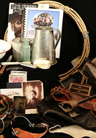 OHCM Cowboy Trunk contents full of cowboy gear and books about cowboys