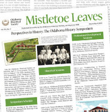 A collage of Mistletoe Leaves Newsletters