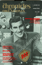 The cover of the Chronicles of Oklahoma featuring a photo of 3-D Danny, a local television personality of the 1960s