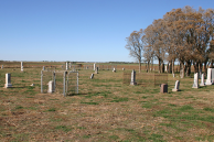 Saving the Sacred: Cemetery Preservation and Conservation Session 1 graphic depicts a rural cemetery