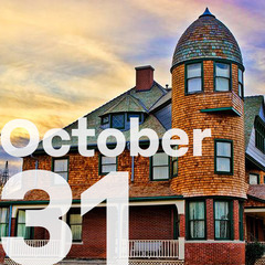 The A. J. Saey Mansion and the date October 31 in the right hand corner.